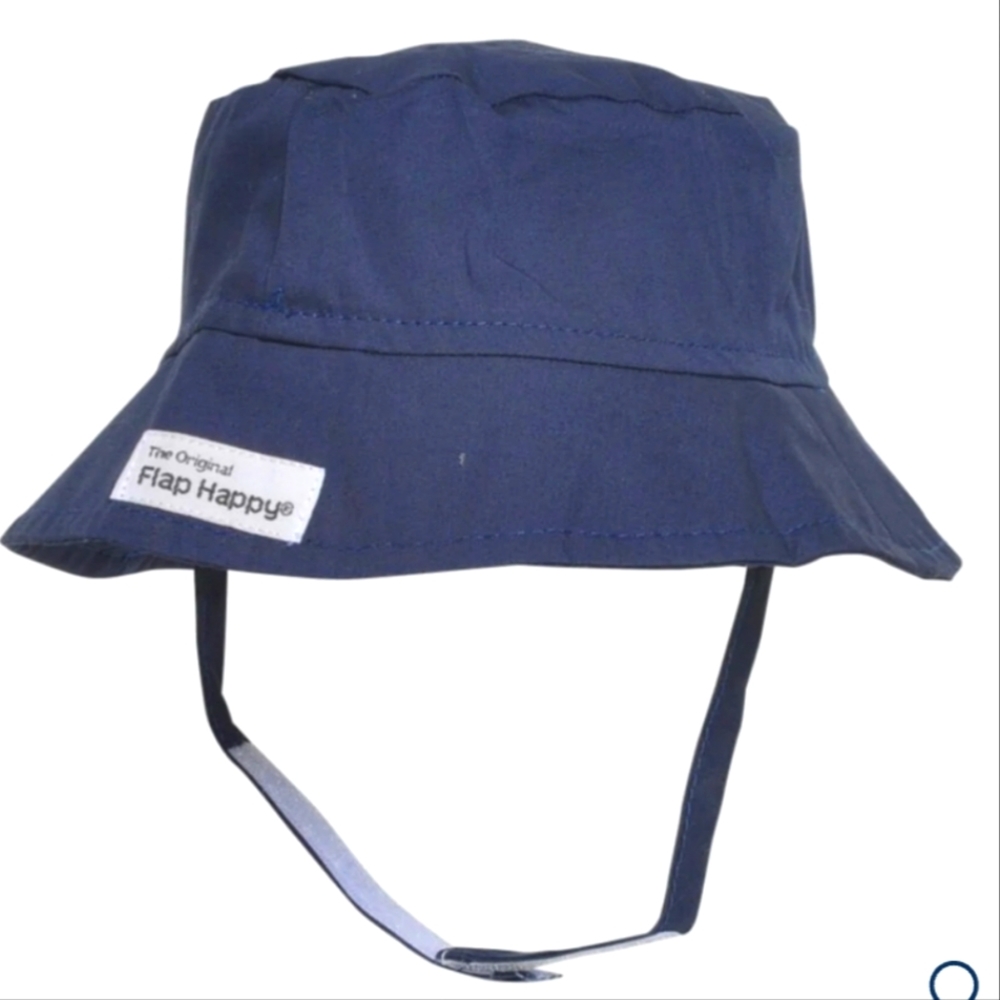 NWT The Original Flap Happy Crusher/ Kids Bucket Navy Hat